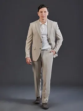 ЛЕТНИЙ МУЖСКОЙ КОСТЮМ PEPLOS SU26806-R БЕЖЕВЫЙ