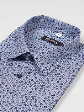 СОРОЧКА МУЖСКАЯ PEPLOS SH22073-К-SL СИНИЙ