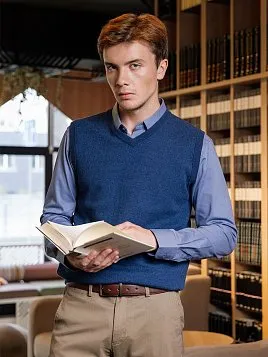 ЖИЛЕТ МУЖСКОЙ PEPLOS KN-CV-02 СИНИЙ