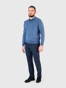 ТРИКОТАЖНАЯ РУБАШКА МУЖ. PEPLOS KN24SH041 СИНИЙ