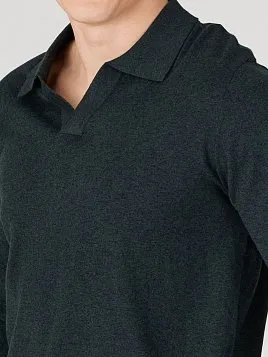 ТРИКОТАЖАЯ РУБАШКА KN26SH054 ТЕМНО-ЗЕЛЕНАЯ