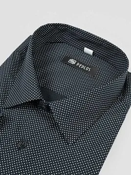 СОРОЧКА МУЖСКАЯ PEPLOS SH23151-R ЧЁРНЫЙ
