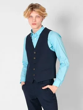 ЖИЛЕТ ПОДРОСТКОВЫЙ PEPLOS V22T002-360 ТЕМНО-СИНИЙ