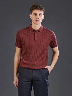 ТРИКОТАЖНАЯ РУБАШКА С ШЕРСТЬЮ KN26SH042 КРАСНАЯ