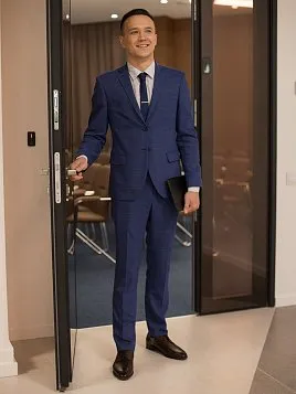 КОСТЮМ МУЖСКОЙ PEPLOS SU20020-SL СИНИЙ