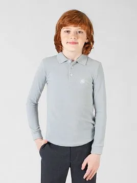 РУБАШКА-ПОЛО ПОДРОСТКОВАЯ С ДЛИННЫМ РУКАВОМ PEPLOS TS20T14-P СЕРЫЙ