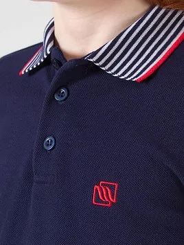 РУБАШКА-ПОЛО ПОДРОСТКОВАЯ С ДЛИННЫМ РУКАВОМ PEPLOS TS20T15-P ТЕМНО-СИНИЙ