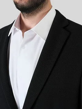 ПИДЖАК МУЖСКОЙ PEPLOS JA24106-SL ЧЁРНЫЙ ТРИКОТАЖНЫЙ