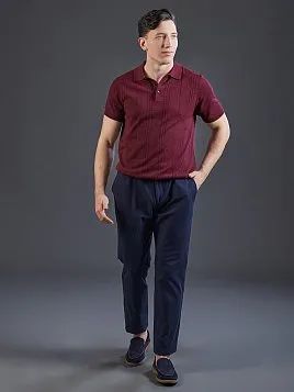 ТРИКОТАЖНАЯ РУБАШКА С ШЕРСТЬЮ KN26SH039 БОРДОВАЯ