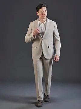 ЛЕТНИЙ МУЖСКОЙ КОСТЮМ PEPLOS SU26806-R БЕЖЕВЫЙ