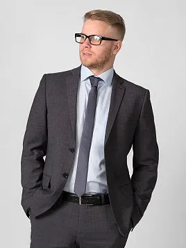 КОСТЮМ МУЖСКОЙ PEPLOS SU19027-SL ТЕМНО-СЕРЫЙ