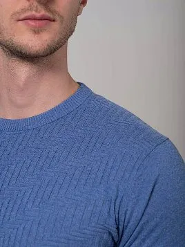 ДЖЕМПЕР МУЖСКОЙ PEPLOS KN19J032 ГОЛУБОЙ