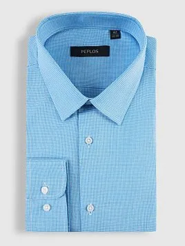 СОРОЧКА МУЖСКАЯ PEPLOS SH25244-R БИРЮЗОВЫЙ