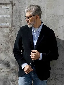 ПИДЖАК МУЖСКОЙ PEPLOS JA25130-R ЧЁРНЫЙ