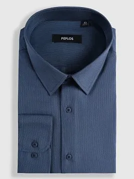 СОРОЧКА МУЖСКАЯ PEPLOS SH25242-SL ТЕМНО-СИНИЙ