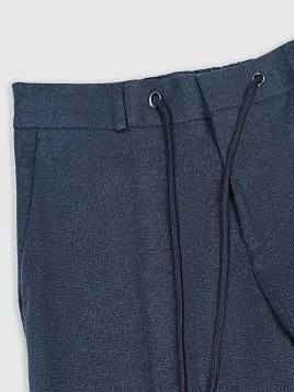 СИНИЙ КОСТЮМ ИЗ ЭЛАСТИЧНОЙ ТКАНИ SU26121-R