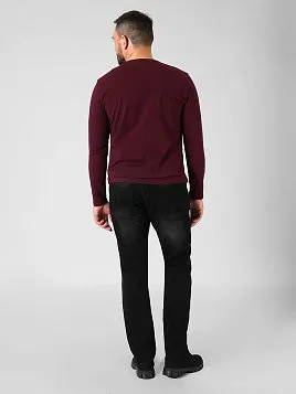 ФУТБОЛКА МУЖСКАЯ С ДЛИННЫМ РУКАВОМ PEPLOS TS24203-L БОРДОВЫЙ