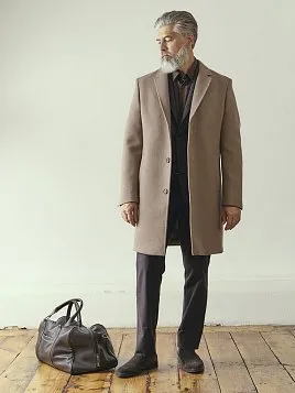 МУЖСКОЕ ПАЛЬТО OW26101-CT БЕЖЕВОЕ