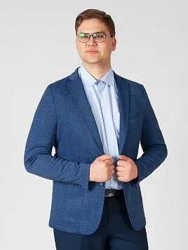 ПИДЖАК МУЖСКОЙ PEPLOS JA20035-R СИНИЙ ТРИКОТАЖНЫЙ