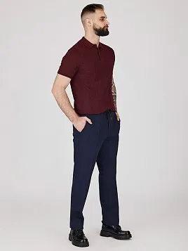 ТРИКОТАЖНАЯ РУБАШКА С ШЕРСТЬЮ KN26SH039-LR БОРДОВАЯ