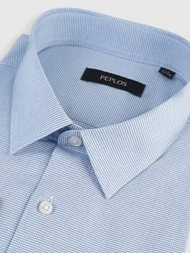 СОРОЧКА МУЖСКАЯ PEPLOS SH25084-R СЕРЫЙ