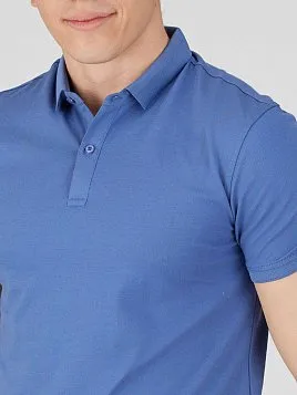 РУБАШКА-ПОЛО ИЗ ТКАНИ ПИКЕ TSP26006-R ГОЛУБАЯ