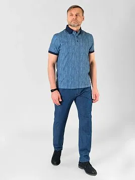 РУБАШКА-ПОЛО МУЖСКАЯ PEPLOS TS23020-Р ТЕМНО-СИНИЙ