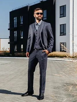 СОРОЧКА МУЖСКАЯ PEPLOS SH23093-SL СЕРЫЙ