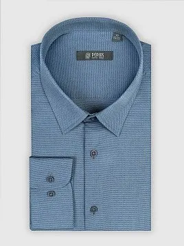 СОРОЧКА МУЖСКАЯ PEPLOS SH24241-SL БИРЮЗОВЫЙ