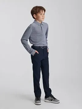РУБАШКА-ПОЛО С ДЛИННЫМ РУКАВОМ ДЛЯ МАЛЬЧИКА PEPLOS TSP25J012-R СЕРЫЙ