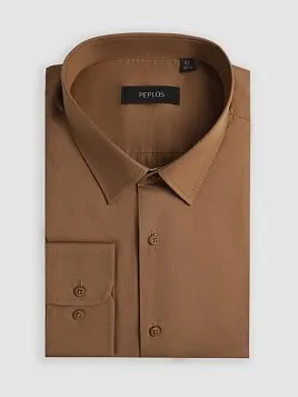 МУЖСКАЯ СОРОЧКА SH26192-SL КОРИЧНЕВАЯ