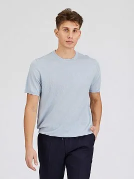 ТРИКОТАЖНАЯ РУБАШКА С ШЕРСТЬЮ KN26TS046 ГОЛУБАЯ