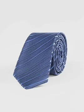 ГАЛСТУК МУЖСКОЙ PEPLOS ТЕМНО-СИНИЙ. ПОЛОСКА (250/30)