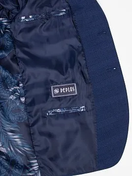 КОСТЮМ МУЖСКОЙ PEPLOS SU21012-R СИНИЙ (ЖИЛЕТ ОТДЕЛЬНО)