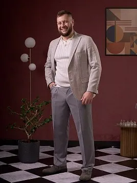 БЕЛАЯ ТРИКОТАЖНАЯ РУБАШКА KN26SH051-LR