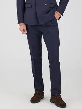 СИНИЙ ДВУБОРТНЫЙ МУЖСКОЙ КОСТЮМ SU26133-R