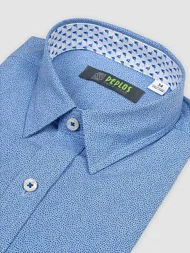 СОРОЧКА ДЛЯ МАЛЬЧИКА PEPLOS SH20J072-K-SL СИНИЙ