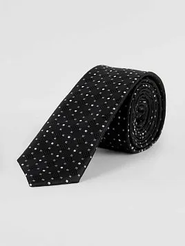 ГАЛСТУК МУЖСКОЙ PEPLOS ЧЕРНЫЙ. ТОЧКИ (250/156251-1)
