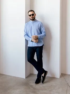 БРЮКИ МУЖСКИЕ PEPLOS TR24132-234-18 ТЕМНО-СИНИЙ