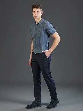 ТРИКОТАЖНАЯ РУБАШКА KN26SH050 СИНЯЯ