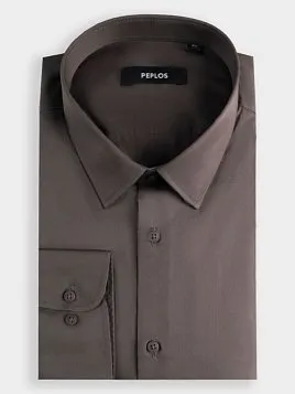 СОРОЧКА МУЖСКАЯ PEPLOS SH25182-R СЕРЫЙ