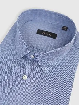 СОРОЧКА МУЖСКАЯ PEPLOS SH25135-K-SL ТЕМНО-СИНИЙ