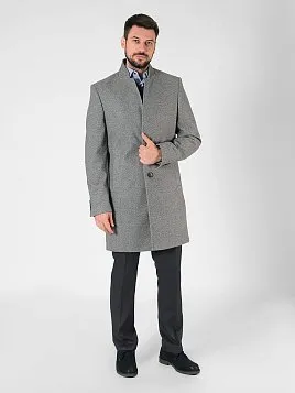 ПАЛЬТО МУЖСКОЕ PEPLOS OW2402-CT СЕРЫЙ