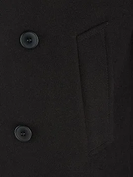 ПАЛЬТО БУШЛАТ ДВУБОРТНОЕ ЧЁРНОЕ OW27209-CT