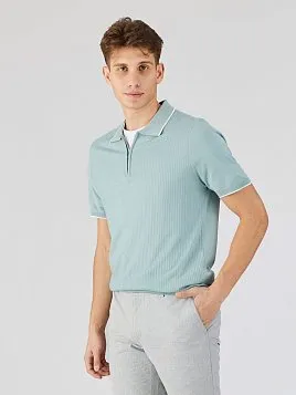 ТРИКОТАЖНАЯ РУБАШКА С ШЕРСТЬЮ KN26SH034 БИРЮЗОВАЯ