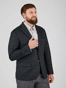 ЧЁРНЫЙ ПИДЖАК ИЗ ЭЛАСТИЧНОЙ ТКАНИ JA26106-С