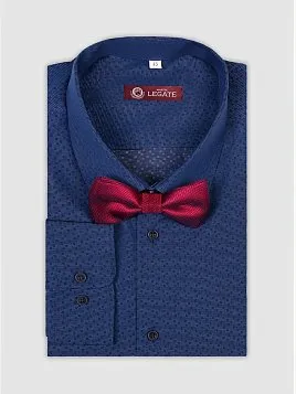 СОРОЧКА МУЖСКАЯ MAJESTIC LEGATE SH22141-С ТЕМНО-СИНИЙ (LA+SILK PROTEIN)