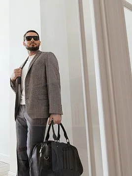 ПИДЖАК МУЖСКОЙ PEPLOS JA24101-С КОРИЧНЕВЫЙ