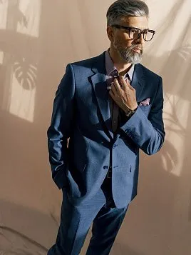 КОСТЮМ МУЖСКОЙ PEPLOS SU24138-SL СИНИЙ