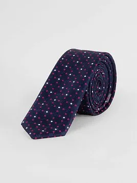 ГАЛСТУК МУЖСКОЙ PEPLOS ТЕМНО-СИНИЙ. ТОЧКИ (250/156251-4)